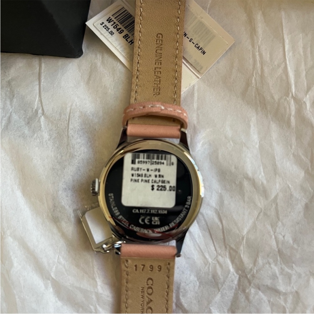 Coach Women's Watch Quartz Analog Leather Pink W1549 NWT - Picture 7 of 9